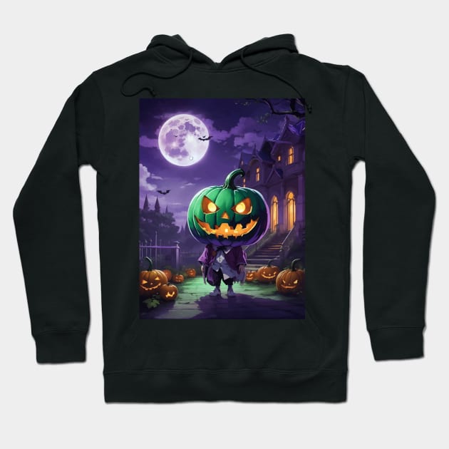 Halloween Chibi Pumpkin Hoodie by Kaine Ability